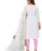 Picture of Bewitching White Cotton Salwar Kameez