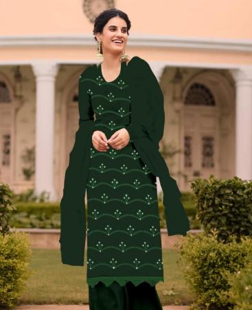 Picture of Pretty Green Straight Cut Salwar Kameez