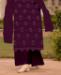 Picture of Delightful Wine Straight Cut Salwar Kameez