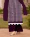 Picture of Lovely Wine Straight Cut Salwar Kameez