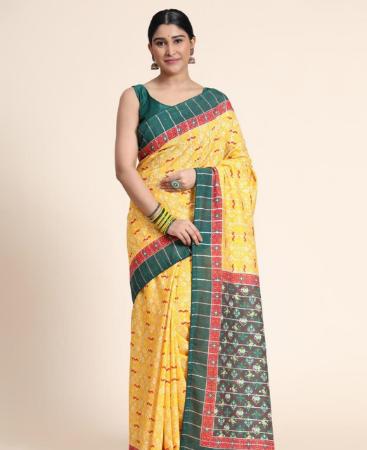 Picture of Fascinating Yellow Casual Saree