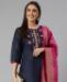 Picture of Enticing Navy Blue Readymade Salwar Kameez