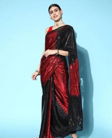 Picture of Charming Red Casual Saree