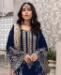 Picture of Amazing Blue Straight Cut Salwar Kameez