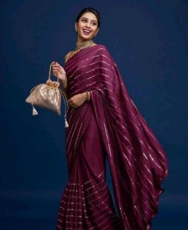 Picture of Pleasing Wine Casual Saree