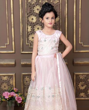 Picture of Shapely Pink Kids Lehenga Choli