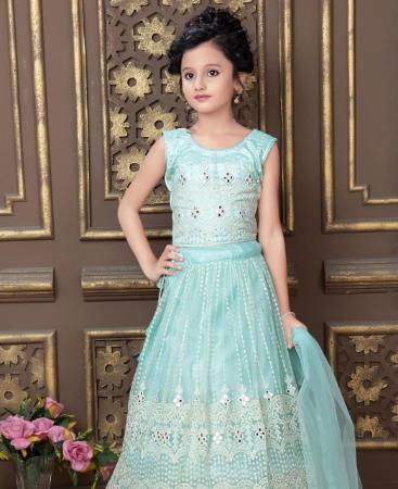 Picture of Statuesque Sky Kids Lehenga Choli