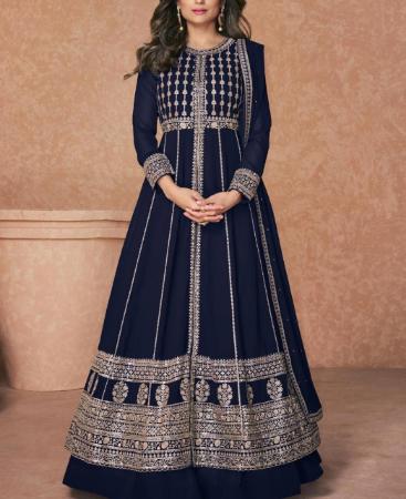 Picture of Enticing Blue Party Wear Salwar Kameez