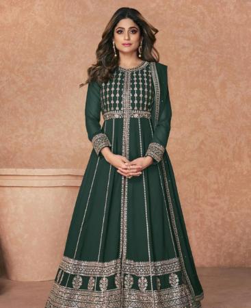 Picture of Comely Green Party Wear Salwar Kameez