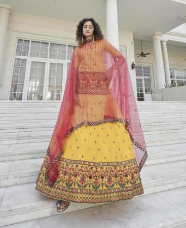 Picture of Graceful Yellow Lehenga Choli