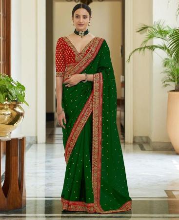 Picture of Superb Green Casual Saree