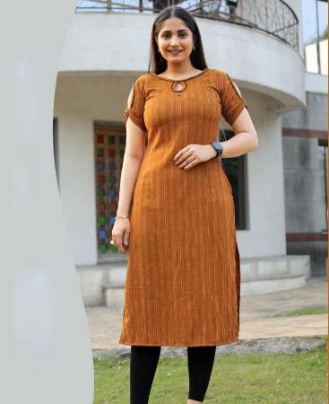 Picture of Alluring Dark Yellow Kurtis & Tunic