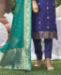 Picture of Statuesque Royal Blue Straight Cut Salwar Kameez