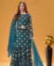 Picture of Elegant Blue Straight Cut Salwar Kameez