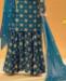 Picture of Elegant Blue Straight Cut Salwar Kameez