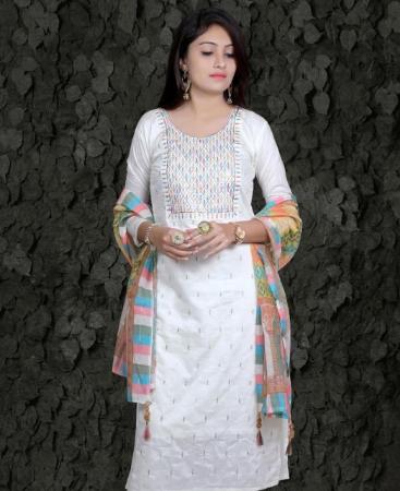 Picture of Admirable Off White Readymade Salwar Kameez