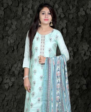 Picture of Marvelous Blue Readymade Salwar Kameez