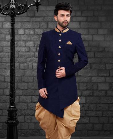 Picture of Statuesque Navy Blue Indo Western