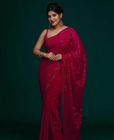 Picture of Fascinating Pink Casual Saree