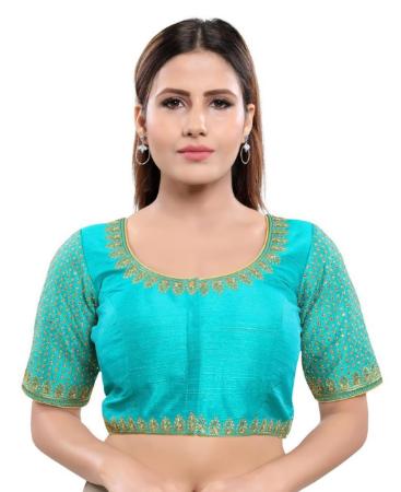 Picture of Graceful Rama Green Designer Blouse