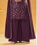 Picture of Magnificent Wine Straight Cut Salwar Kameez