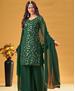 Picture of Superb Green Straight Cut Salwar Kameez