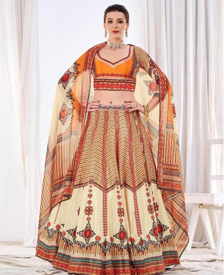 Picture of Sightly Offwhite Lehenga Choli