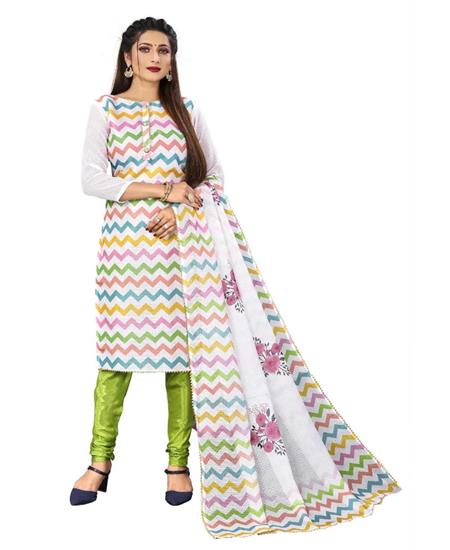 Picture of Magnificent White Cotton Salwar Kameez