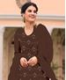 Picture of Amazing Coffee Straight Cut Salwar Kameez