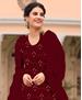 Picture of Enticing Maroon Straight Cut Salwar Kameez