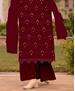 Picture of Enticing Maroon Straight Cut Salwar Kameez