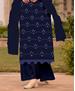 Picture of Alluring Blue Straight Cut Salwar Kameez