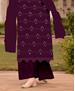 Picture of Delightful Wine Straight Cut Salwar Kameez