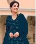 Picture of Elegant Teal Blue Straight Cut Salwar Kameez