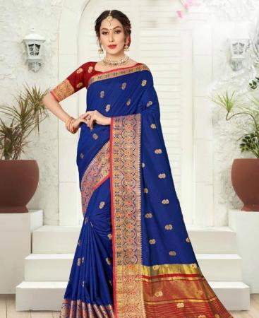 Picture of Fascinating Blue Casual Saree