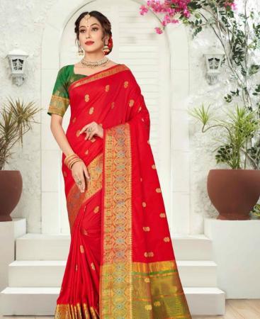 Picture of Resplendent Red Casual Saree