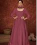 Picture of Delightful Brown Anarkali Salwar Kameez