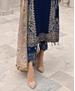 Picture of Amazing Blue Straight Cut Salwar Kameez