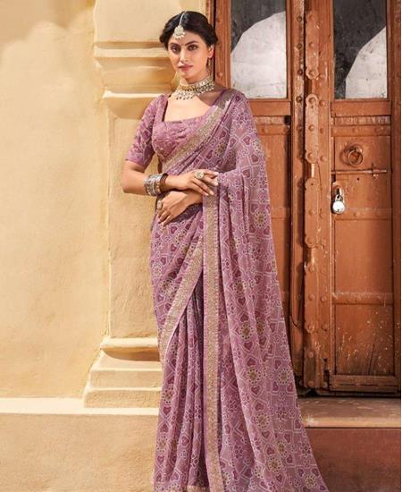 Picture of Well Formed Light Purple Casual Saree