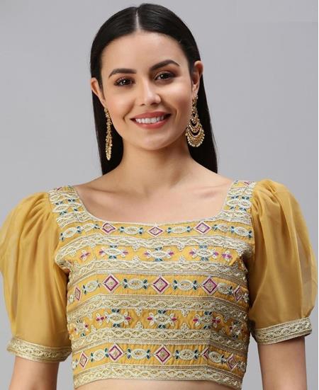 Picture of Appealing Yellow Designer Blouse