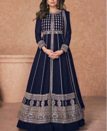 Picture of Enticing Blue Party Wear Salwar Kameez