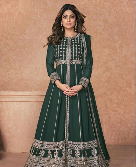 Picture of Comely Green Party Wear Salwar Kameez