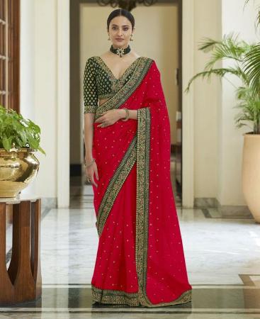 Picture of Ravishing Red Casual Saree