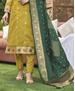 Picture of Stunning Mustard Straight Cut Salwar Kameez