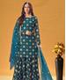 Picture of Elegant Blue Straight Cut Salwar Kameez