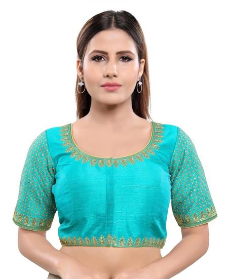 Picture of Graceful Rama Green Designer Blouse