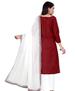 Picture of Alluring Maroon Straight Cut Salwar Kameez