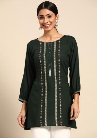 Picture of Ravishing Bottle Green Kurtis & Tunic