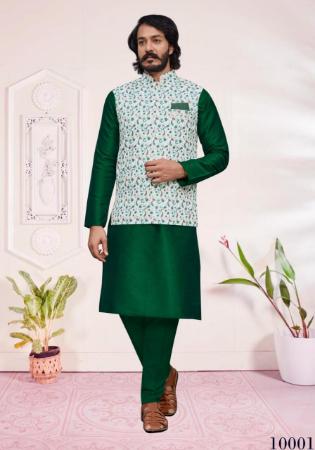 Picture of Charming Bottle Green Kurtas