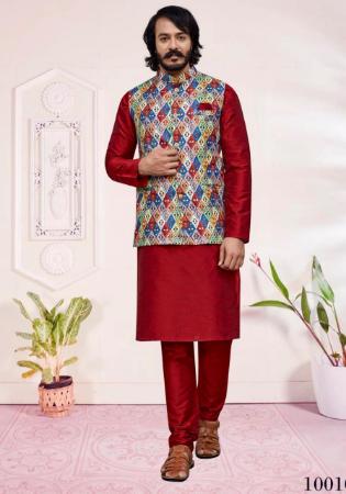 Picture of Elegant Burgundy Kurtas